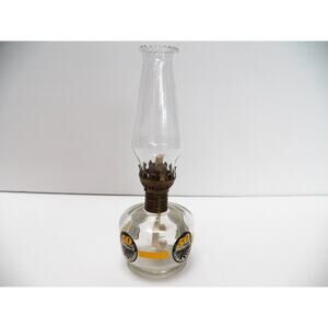 Vintage Oil Lamp Miniature, Advertising Rural Electrification 1985 Wick Chimney